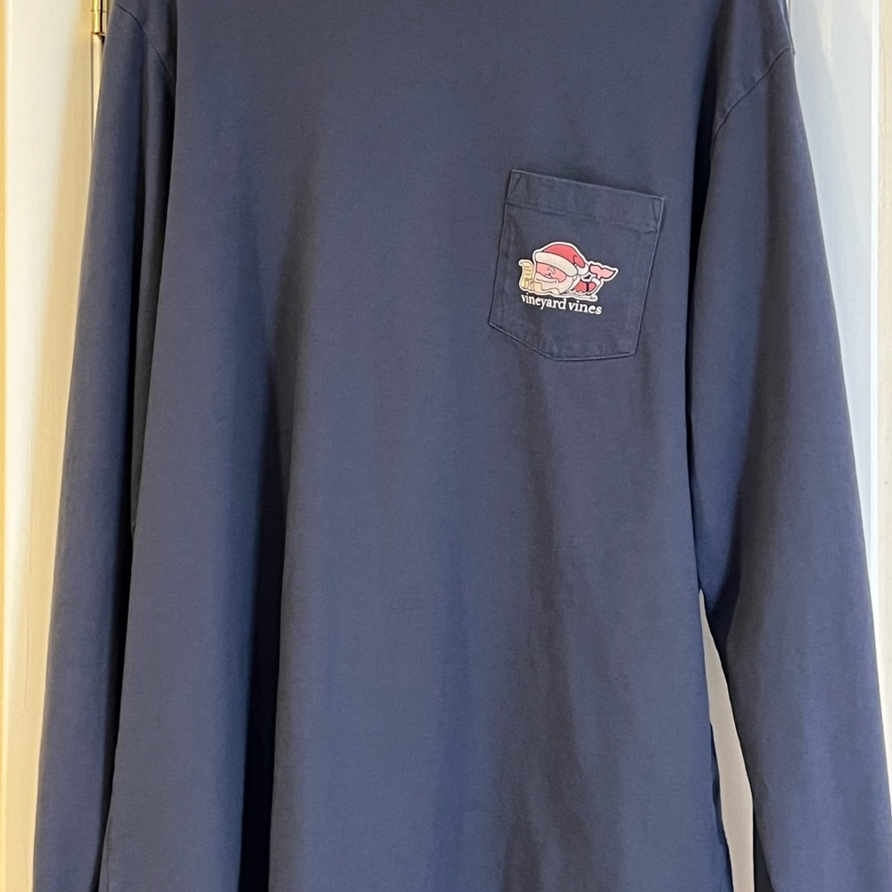 Vineyard Vines Christmas long sleeve Cotton Shirt size L